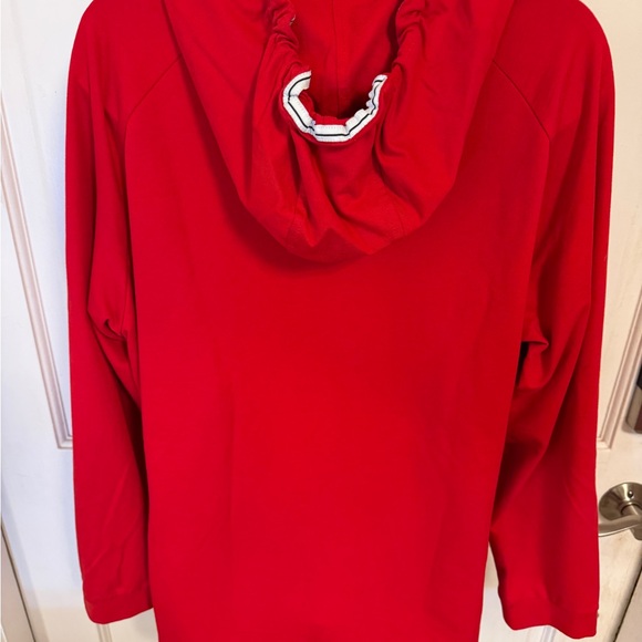 Escada Vibrant Luxury Red Pullover Hoodie XL New no Tags - Picture 8 of 12